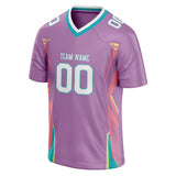 Custom Unisex Purple & Pink Pattern Football Jersey