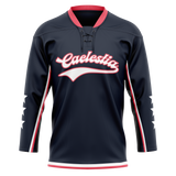 Custom Navy Blue & Maroon Colors Design Sports Hockey Jersey HK01CBJ011808