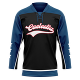 Custom Blue & Black Colors Design Sports Hockey Jersey HK01CBJ022001