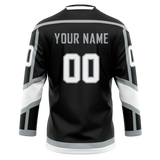 Custom Black & Gray Colors Design Sports Hockey Jersey HK01LAK010103