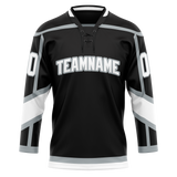 Custom Black & Gray Colors Design Sports Hockey Jersey HK01LAK010103