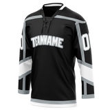 Custom Black & Gray Colors Design Sports Hockey Jersey HK01LAK010103