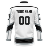 Custom White & Gray Colors Design Sports Hockey Jersey HK01LAK020203