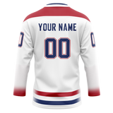 Custom White & Maroon Colors Design Sports Hockey Jersey HK01MC020208