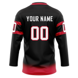 Custom Black & Black Colors Design Sports Hockey Jersey HK01OS010101