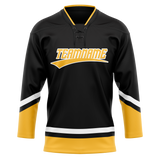 Custom Black & Gold Colors Design Sports Hockey Jersey HK01PP010113