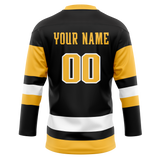 Custom Black & Gold Colors Design Sports Hockey Jersey HK01PP020113