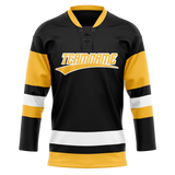 Custom Black & Gold Colors Design Sports Hockey Jersey HK01PP020113