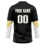 Custom Black & White Colors Design Sports Hockey Jersey HK01PP040102