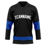 Custom Black & Royal Blue Colors Design Sports Hockey Jersey HK01TML020119