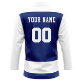 Custom Royal Blue & White Colors Design Sports Hockey Jersey HK01TML051902