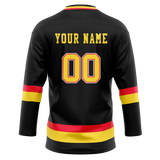 Custom Black & Red Colors Design Sports Hockey Jersey HK01VC010109