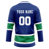 Custom Royal Blue & Kelly Green Colors Design Sports Hockey Jersey HK01VC021915