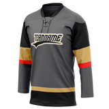 Custom Gray & Black Colors Design Sports Hockey Jersey HK01VGK020301