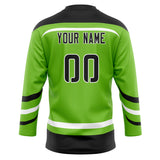 Custom Unisex Green & Black Pattern Hockey Jersey