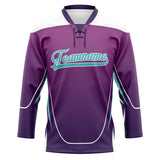 Custom Unisex Purple & White Pattern Hockey Jersey