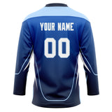 Custom Unisex Blue & White Pattern Hockey Jersey