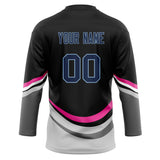 Custom Unisex Black & White Pattern Hockey Jersey