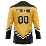 Custom Unisex Yellow & Black Pattern Hockey Jersey