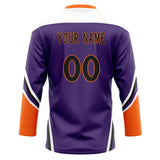 Custom Unisex Purple & White Pattern Hockey Jersey