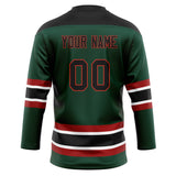 Custom Unisex Green & Black Pattern Hockey Jersey