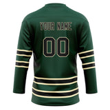 Custom Unisex Green & Black Pattern Hockey Jersey