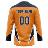 Custom Unisex Orange & Black Pattern Hockey Jersey