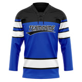 Custom Unisex Blue & Black Pattern Hockey Jersey