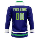 Custom Unisex Royal & White Pattern Hockey Jersey