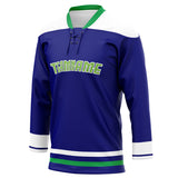 Custom Unisex Royal & White Pattern Hockey Jersey