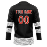 Custom Unisex Black & White Pattern Hockey Jersey