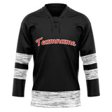 Custom Unisex Black & White Pattern Hockey Jersey