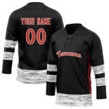 Custom Unisex Black & White Pattern Hockey Jersey