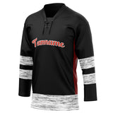 Custom Unisex Black & White Pattern Hockey Jersey