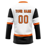 Custom Unisex White & Black Pattern Hockey Jersey