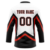 Custom Unisex White & Black Pattern Hockey Jersey