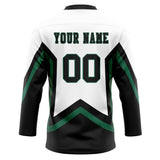 Custom Unisex White & Black Pattern Hockey Jersey