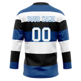 Custom Unisex Royal & White Pattern Hockey Jersey