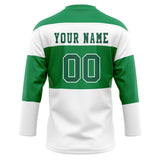 Custom Unisex Green & White Pattern Hockey Jersey