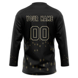 Custom Unisex Black & Cream Pattern Hockey Jersey