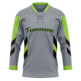 Custom Unisex Gray & Black Pattern Hockey Jersey