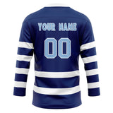 Custom Unisex Royal & White Pattern Hockey Jersey