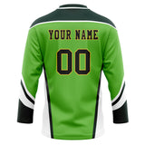 Custom Unisex Green & Black Pattern Hockey Jersey