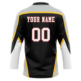 Custom Unisex Black & Gray Pattern Hockey Jersey