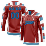 Custom Unisex Red & White Pattern Hockey Jersey