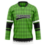 Custom Unisex Green & Black Pattern Hockey Jersey