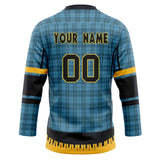 Custom Unisex Blue & Black Pattern Hockey Jersey