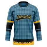 Custom Unisex Blue & Black Pattern Hockey Jersey