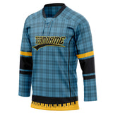 Custom Unisex Blue & Black Pattern Hockey Jersey