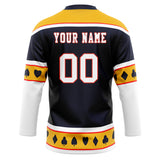 Custom Unisex Black & Gold Pattern Hockey Jersey